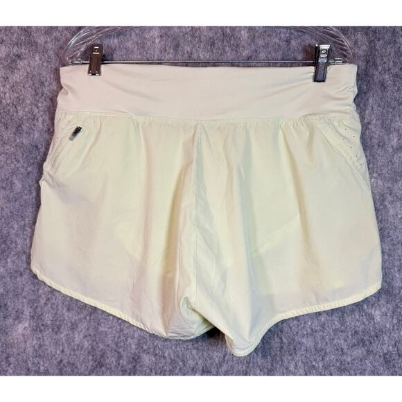 Nike Dri-Fit Womens Neon Yellow Drawstring Lined 3" Athletic Running Shorts - XL - Picture 2 of 8